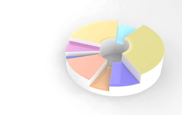 Info Gráfico Colorido Diagrama Círculo ilustração 3d — Fotografia de Stock