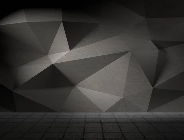 Vit abstrakt triangel fasett lowpoly yta 3d illustration — Stockfoto