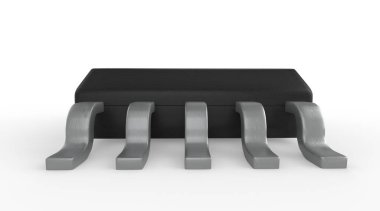 Electrionic devre çip paket Ssop 3d çizim