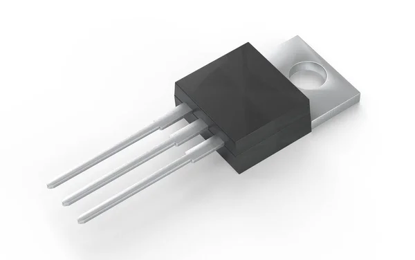 隔离 To-220 Mosfet 电子封装3d 插图 — 图库照片