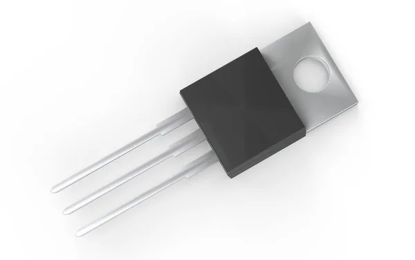 Aislado TO-220 MOSFET paquete electrónico 3d ilustración —  Fotos de Stock