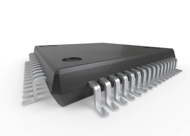 Electrionic devre çip paket Lqfp 3d çizim