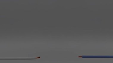 Bükülü teller 3d şekil temas