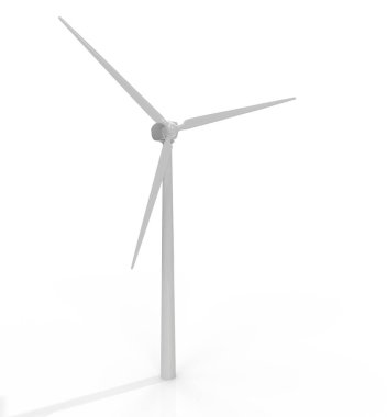Yel değirmeni elektrik enerjisi üretim, 3d çizim için