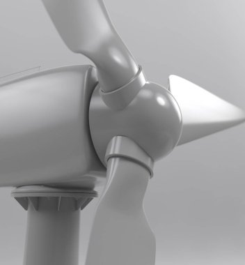 Yel değirmeni elektrik enerjisi üretim, 3d çizim için