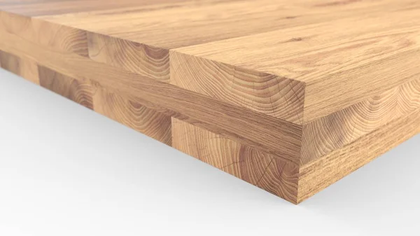 Struttura in legno incollato. Legname struttura industriale del legno, sfondo mozziconi di legno. Estremità di testa di una trave di legno trattata. Travi incollate. Illustrazione 3d isolato — Foto Stock