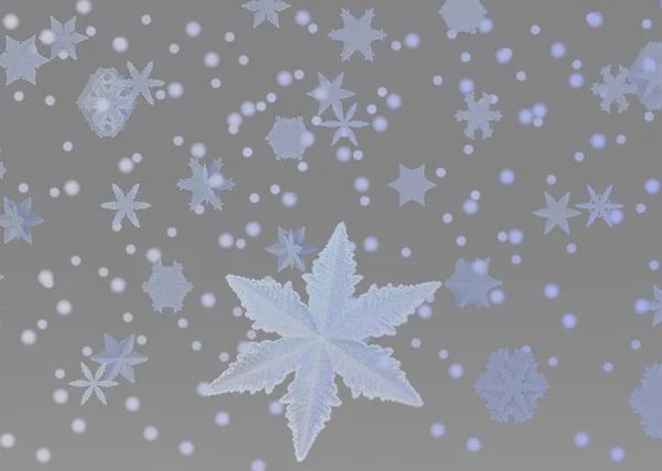 크리스마스 눈 배경 고립. 크리스마스 스노우 플레이크 패턴입니다. 눈 텍스처입니다. 겨울 눈보라 배경 3d 그림. — 스톡 사진