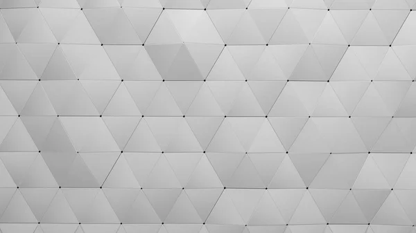 Triangle-Shaped fayans düzenlenmiş duvarına 3d çizim