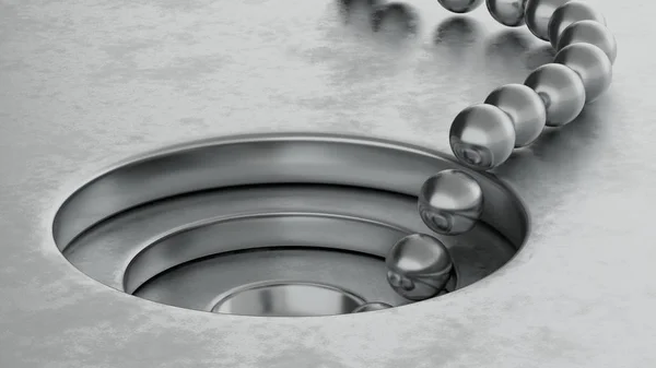 3D render metal topları huni dönüşüm oranı kavramı, 3d çizim düzenleme