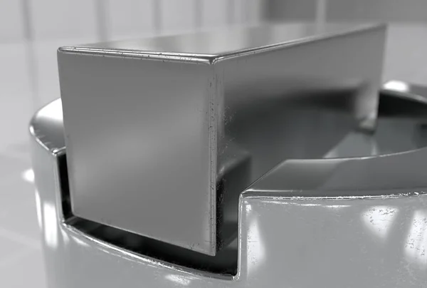 Ein Schraubenschlüssel und Klemmmutter und Unterlegscheiben 3D-Illustration — Stockfoto