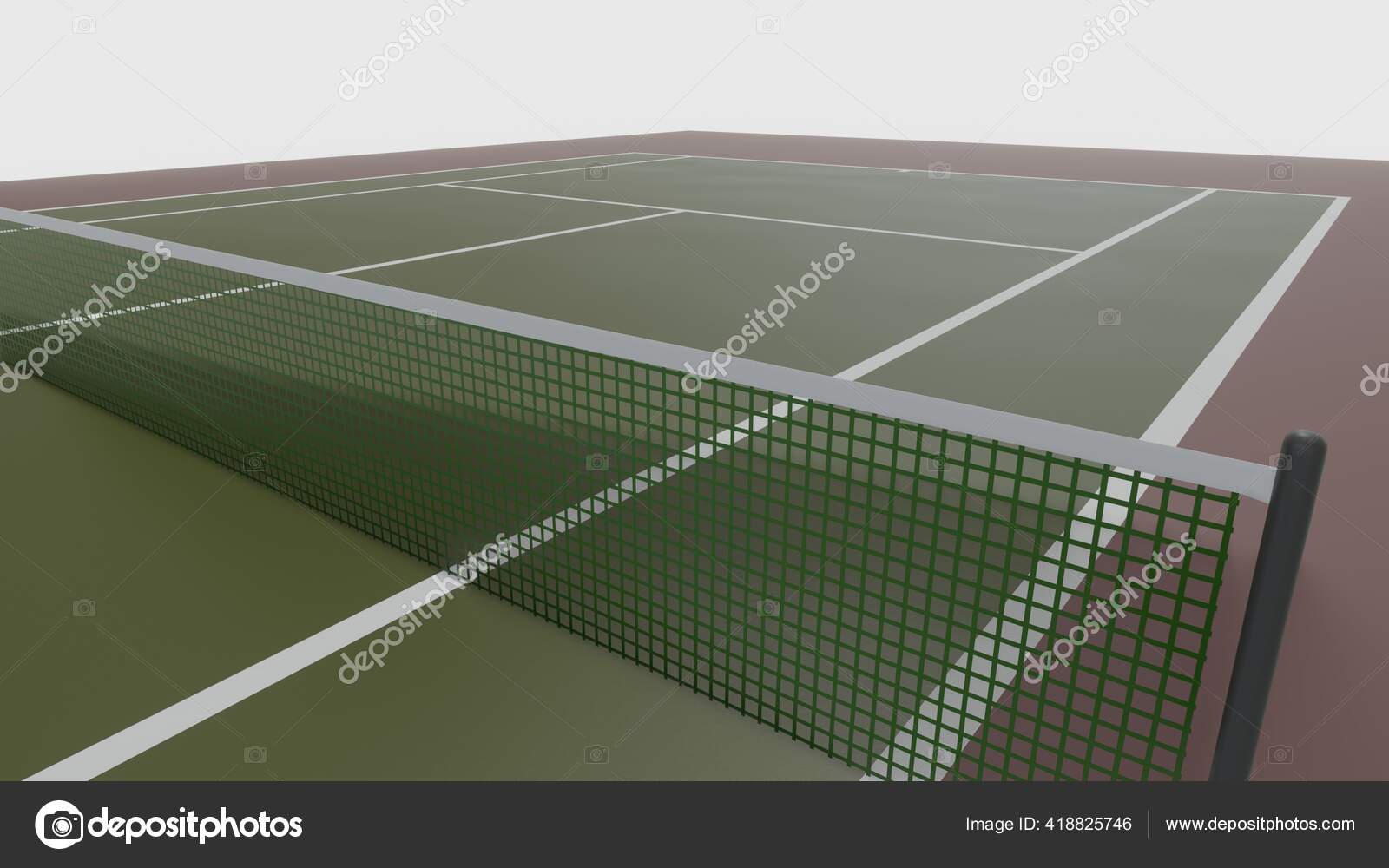 3dテニスフィールドのイラスト スポーツ用コルト ストック写真 C Tdhster