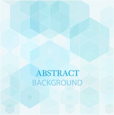 Vektör Soyut geometrik arkaplan. Şablon broşür tasarımı. Mavi altıgen şekli