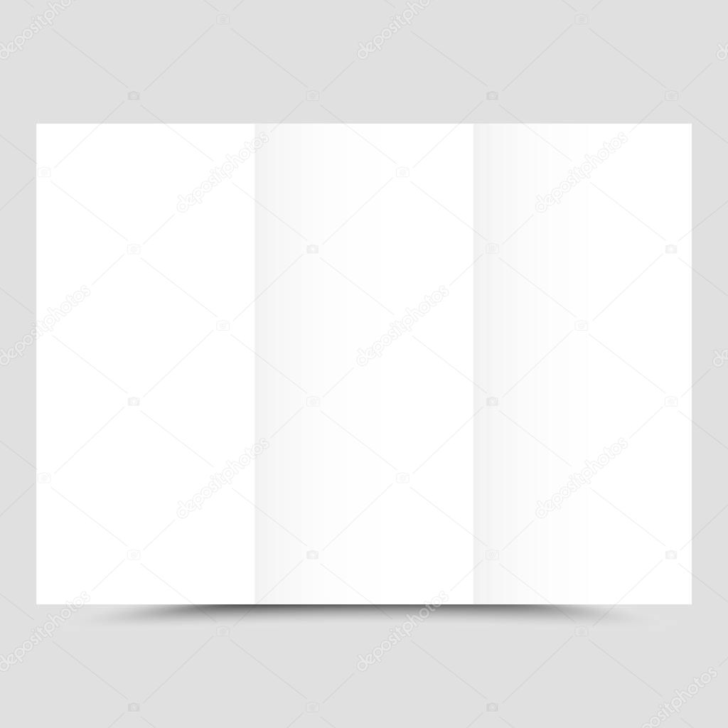 Modern creative template three business brochure with a blank space for your design.