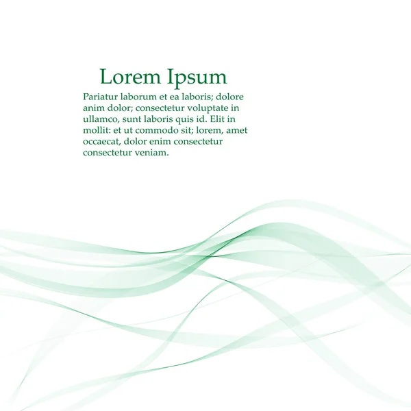 Абстрактні зелені хвилясті лінії. Барвистий векторний фон . — стоковий вектор