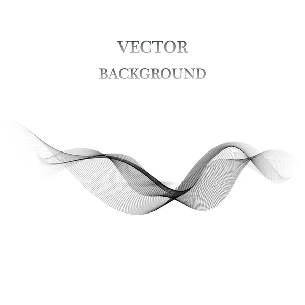 Abstract vector background, transparent waved lines for brochure, website, flyer design. — Stock Vector