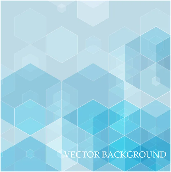 Vettore Astratto sfondo geometrico. Forma esagonale blu — Vettoriale Stock