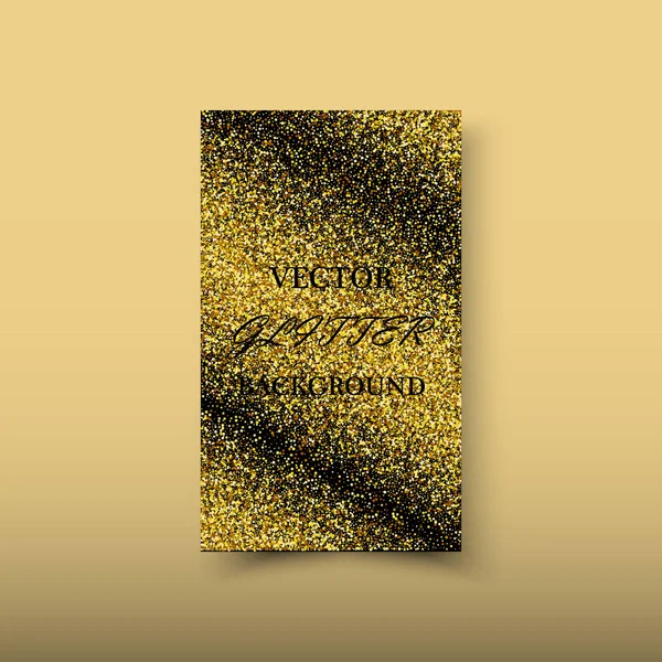 Διάνυσμα Αφηρημένο λαμπερό χρώμα χρυσό κύμα στοιχείο σχεδιασμού με glitter αποτέλεσμα σε σκούρο φόντο. — Διανυσματικό Αρχείο