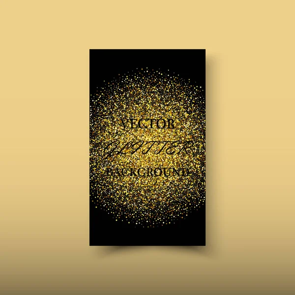 Διάνυσμα Αφηρημένο λαμπερό χρώμα χρυσό κύμα στοιχείο σχεδιασμού με glitter αποτέλεσμα σε σκούρο φόντο. — Διανυσματικό Αρχείο