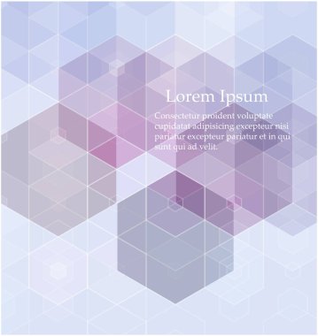 Vektör Soyut geometrik arkaplan. Mavi altıgen şekli