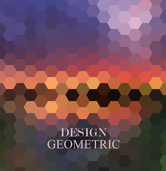 Vektor hexagoner bakgrund. Geometriskt mönster. Abstrakt vektor med färgglada hexagonala honung kammar — Stock vektor