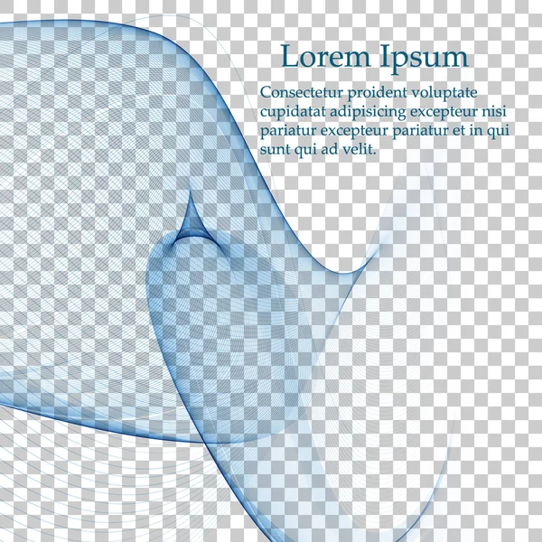 Fondo abstracto del vector, líneas onduladas transparentes para el folleto, Web site, diseño del folleto . — Vector de stock