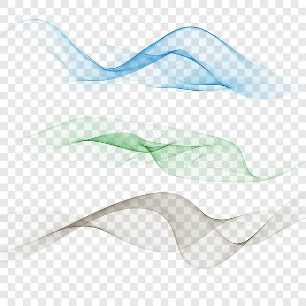 波状のデザイン要素。パンフレット、バナー、チラシの装飾。流体、色波、曲線. — ストックベクタ