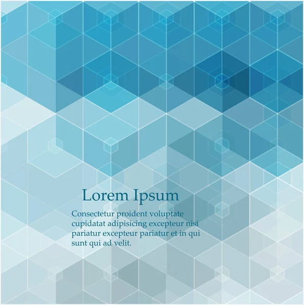 Vektor Abstraktní geometrické pozadí. Návrh šablony brožury. Modrý šestiúhelník — Stockový vektor