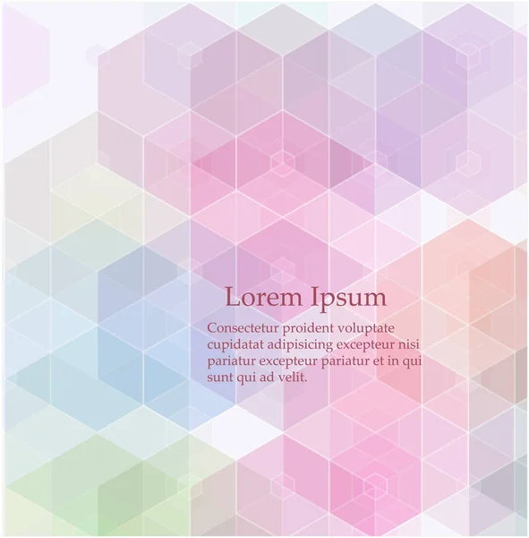 Ilustración poligonal multicolor rosa, azul, que consiste en forma de hexágono. Diseño de forma hexágono para su negocio . — Vector de stock