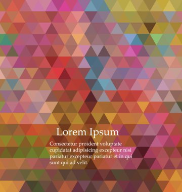 Geometrik şekillerin arka planı. Renkli mozaik desen. Retro üçgen arkaplan