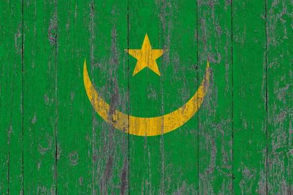 모리타니의 국기에 그려진 밖으로 — 스톡 사진