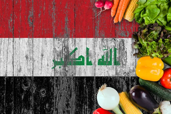 Des Légumes Frais Irakiens Sur Table Concept Cuisson Sur Fond — Photo