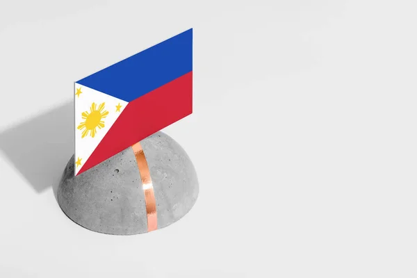 필리핀 국기는 측면의 — 스톡 사진