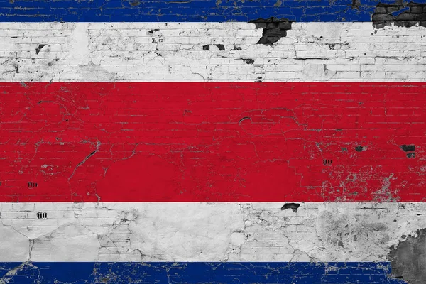 Bandeira Costa Rica Superfície Concreto Riscado Grunge Fundo Nacional Vintage — Fotografia de Stock