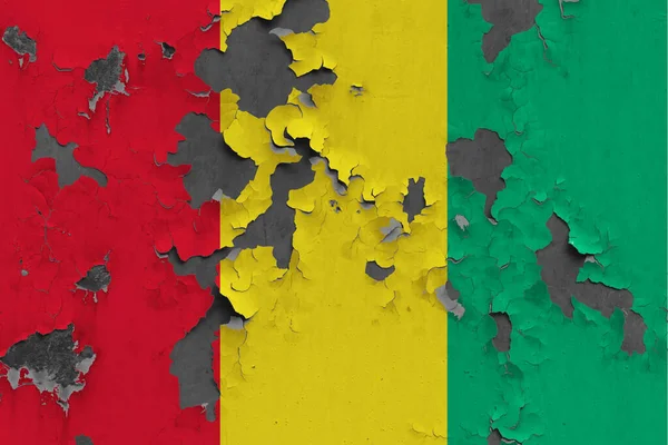 Guinea Bissau Flagge Aus Nächster Nähe Bemalt Beschädigt Und Verschmutzt — Stockfoto