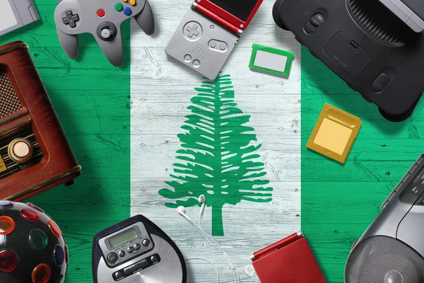 Norfolk Island Concepto Juego Retro Una Colección Controladores Videojuegos Retro — Foto de Stock