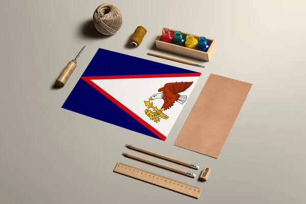 American Samoa Concepto Caligrafía Accesorios Herramientas Para Escritura Mano Hermosa — Foto de Stock