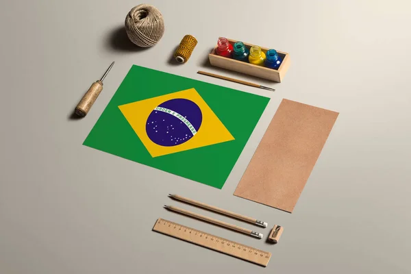 Brasile Calligrafia Concetto Accessori Strumenti Bella Scrittura Mano Matite Penne — Foto Stock