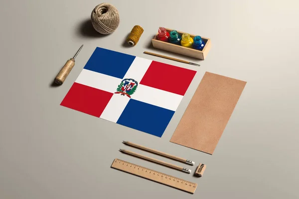 Concepto Caligrafía República Dominicana Accesorios Herramientas Para Escritura Mano Lápices — Foto de Stock