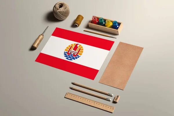 Concepto Caligrafía Polinesia Francesa Accesorios Herramientas Para Escritura Mano Lápices — Foto de Stock