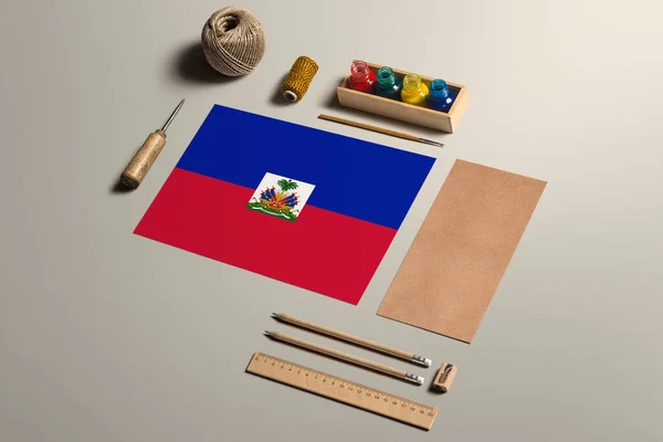 Haití Concepto Caligrafía Accesorios Herramientas Para Escritura Hermosa Lápices Bolígrafos — Foto de Stock