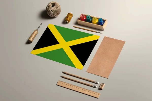 Jamaica Concepto Caligrafía Accesorios Herramientas Para Escritura Mano Hermosa Lápices — Foto de Stock