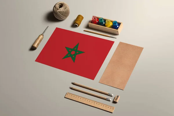 Morocco Calligraphy Concept Accessories Tools Beautiful Handwriting Pencils Pens Ink — Stock Photo, Image