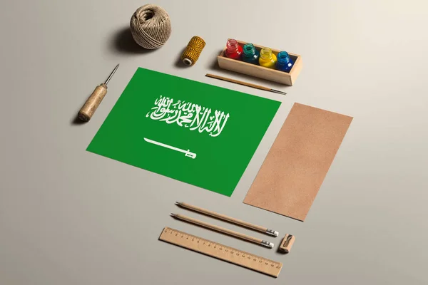 Conceptul Caligrafie Arabia Saudită Accesorii Instrumente Pentru Scrisul Mână Frumos — Fotografie, imagine de stoc