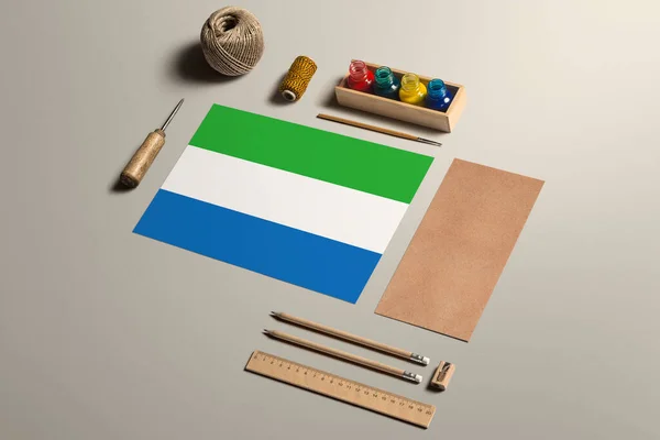 Concepto Caligrafía Sierra Leona Accesorios Herramientas Para Escritura Mano Lápices — Foto de Stock