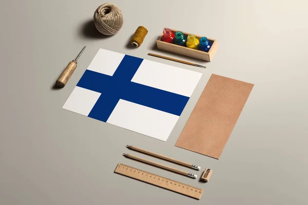 Finnország Kalligráfia Koncepció Tartozékok Szerszámok Gyönyörű Kézírás Ceruzák Tollak Tinta Jogdíjmentes Stock Képek