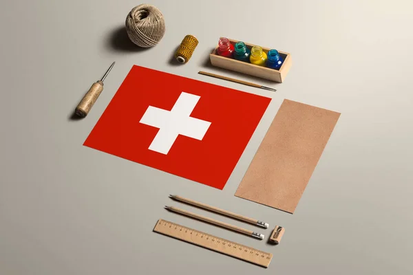 Suiza Concepto Caligrafía Accesorios Herramientas Para Escritura Mano Hermosa Lápices — Foto de Stock