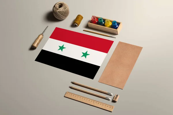 Concepto Caligrafía Siria Accesorios Herramientas Para Escribir Mano Lápices Bolígrafos — Foto de Stock