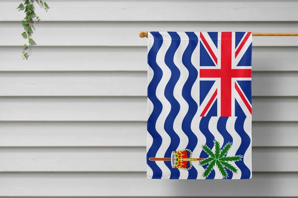 Bandera Pequeña Nacional Del Territorio Británico Del Océano Índico Cuelga — Foto de Stock