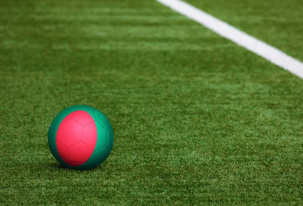 Bandera Bangladesh Fondo Del Campo Fútbol Tema Nacional Fútbol Sobre — Foto de Stock