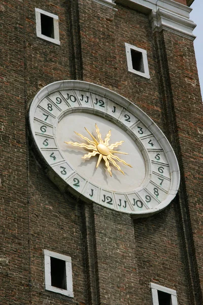 Venice Bell Tower Clock Campo Santi Apostoli — Stock Photo, Image